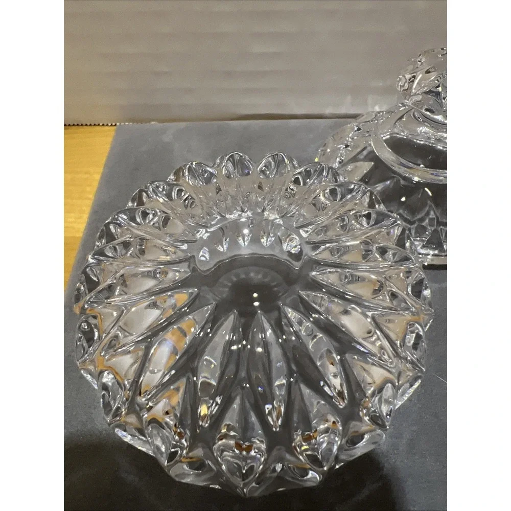 Vintage Round Crystal Trinket Box 4